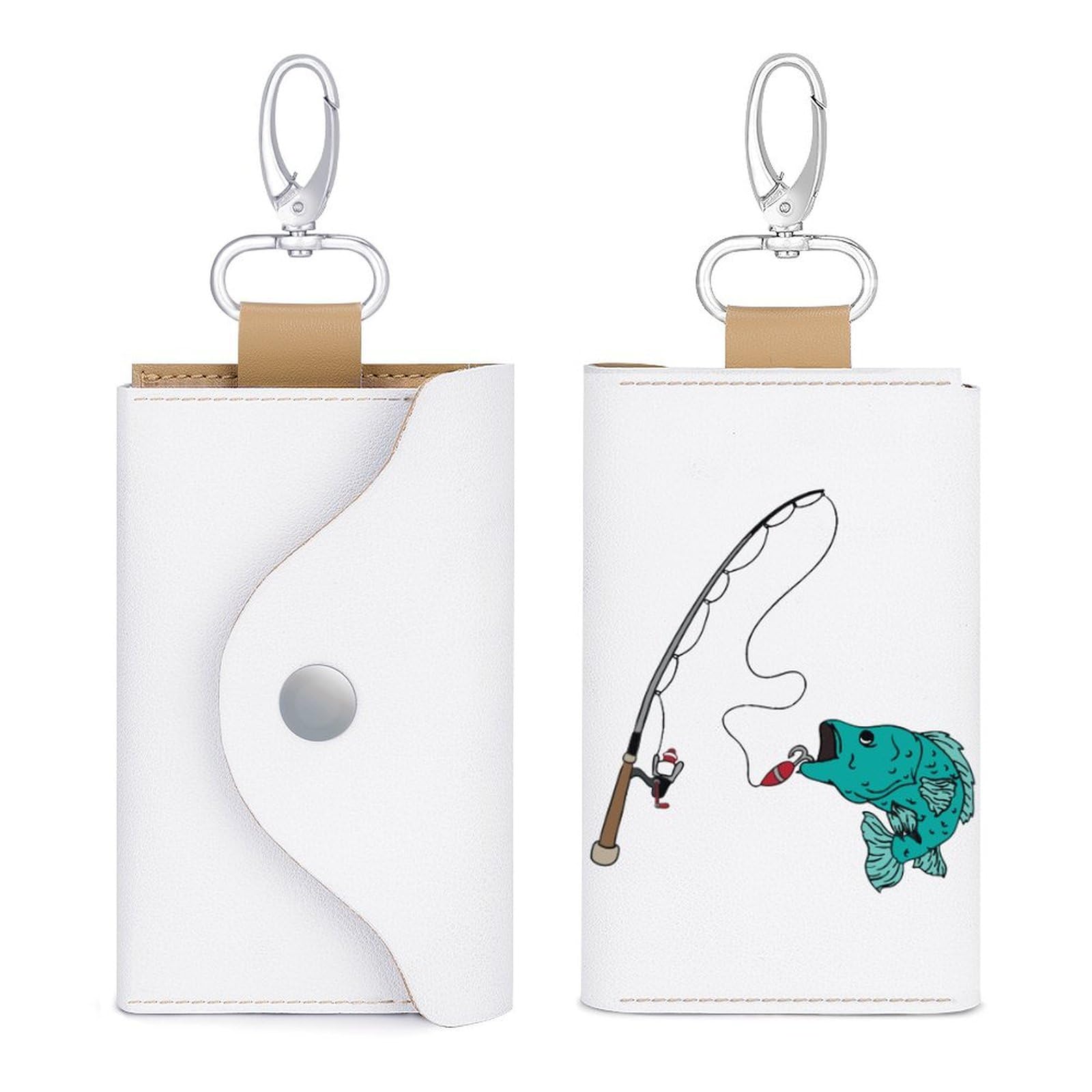 Amazon.co.jp: キーケース 釣り 竿 フィッシュ 魚 カードケース カード